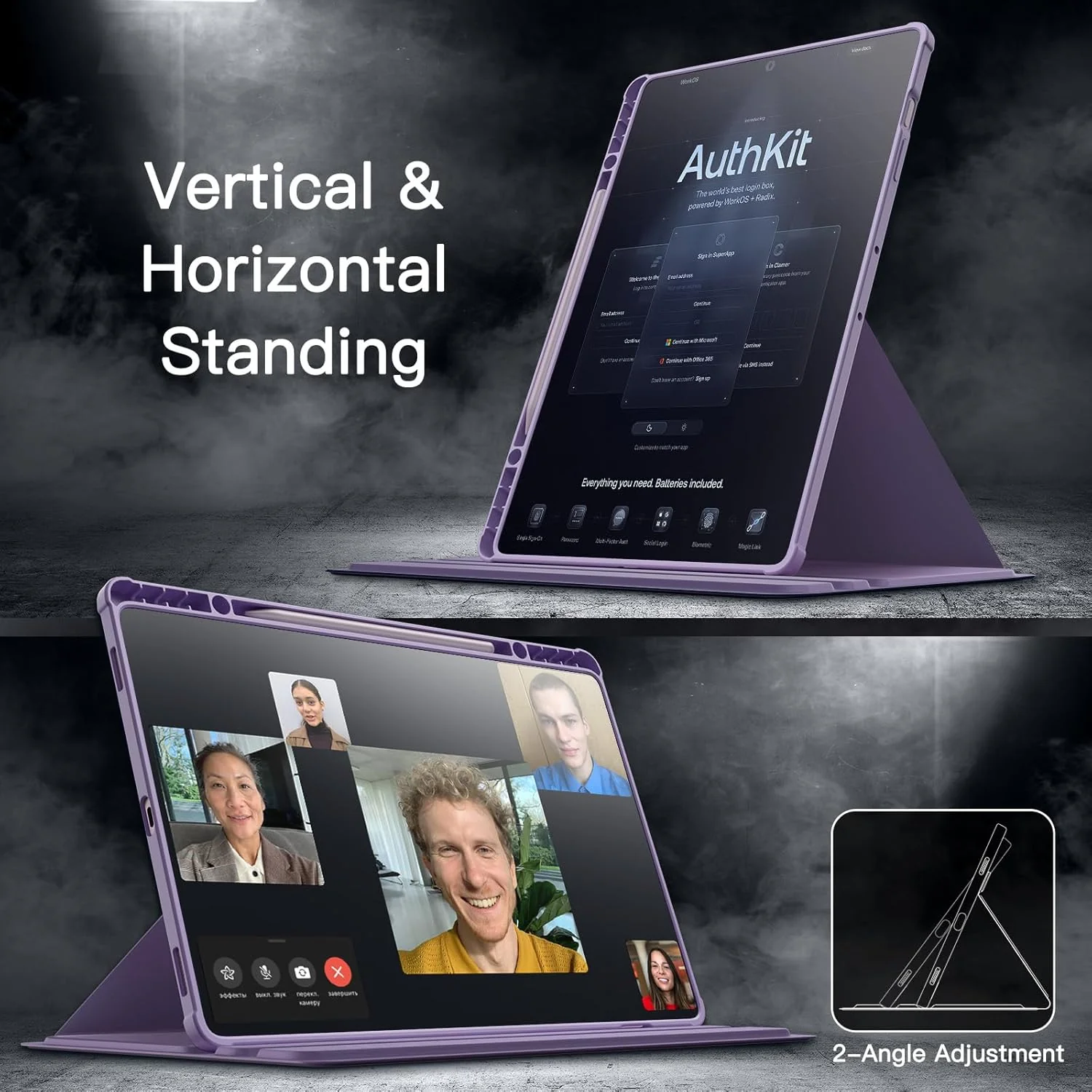 JETech Rotating Tablet Case for Samsung Galaxy Tab S10+ S9 FE+ S9+ DEMO - Image 7