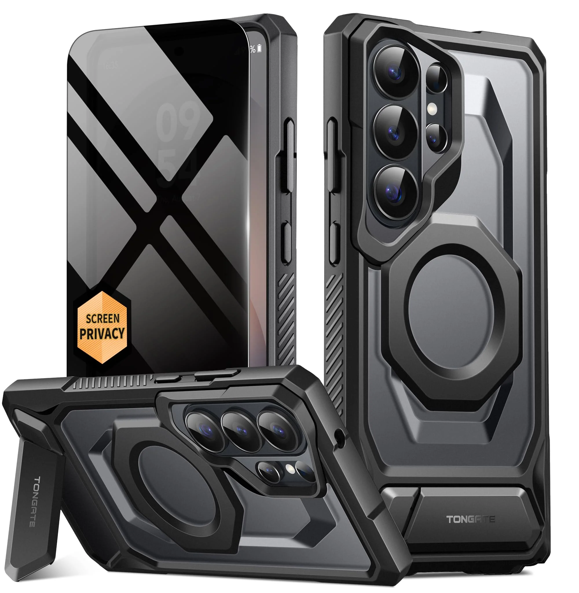 Tongate Magnetic Phone Case with Aluminum Alloy Kickstand for Galaxy S26 NEW