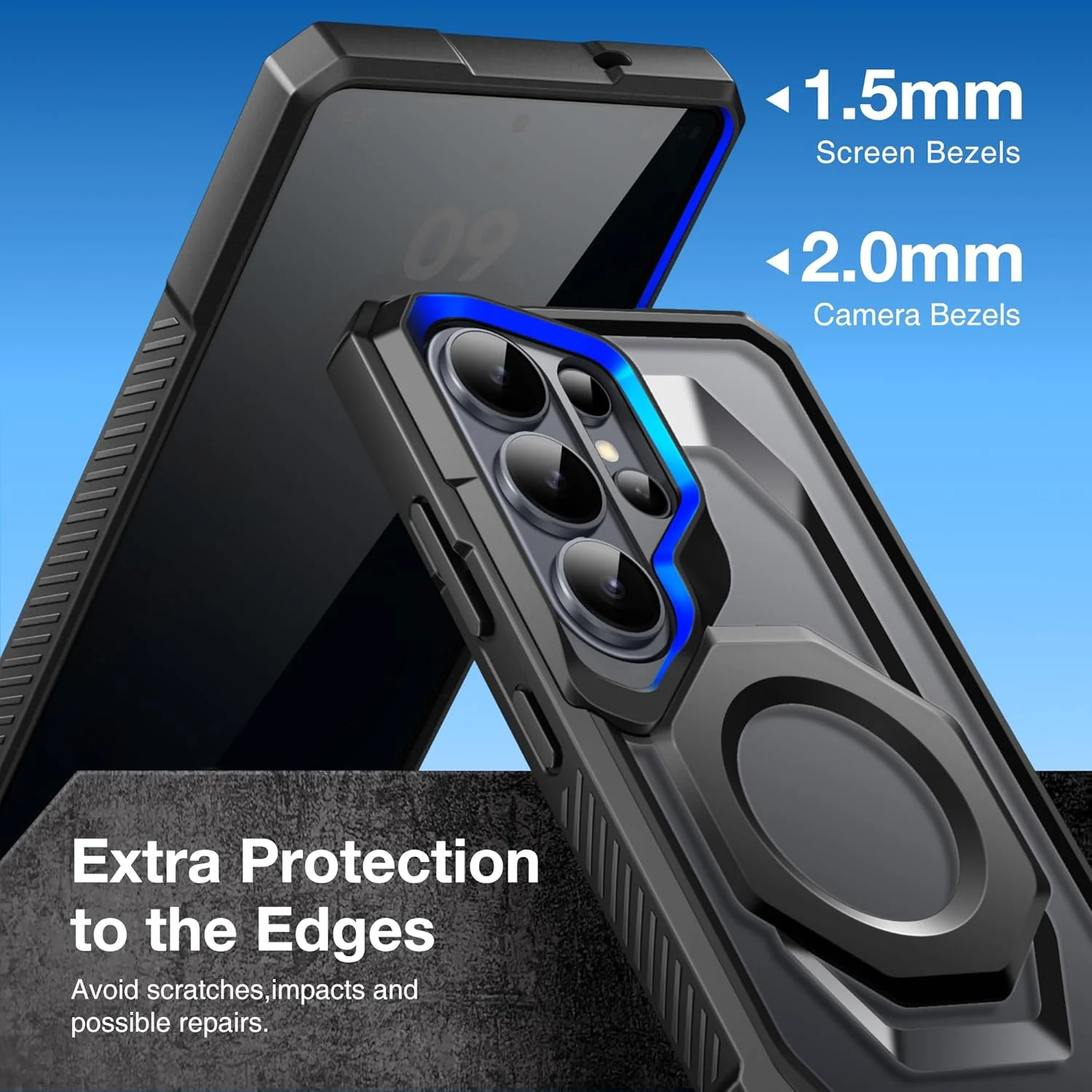 Tongate Magnetic Phone Case with Aluminum Alloy Kickstand for Galaxy S26 NEW - Image 7