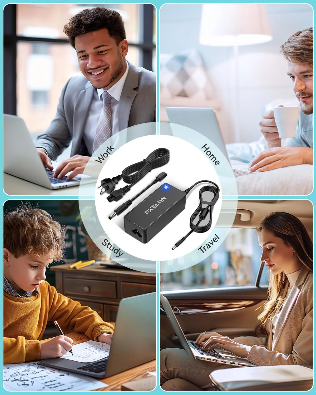 65W Black Laptop Charger for Dell Inspiron Series Notebooks - Universal DEMO - Image 6
