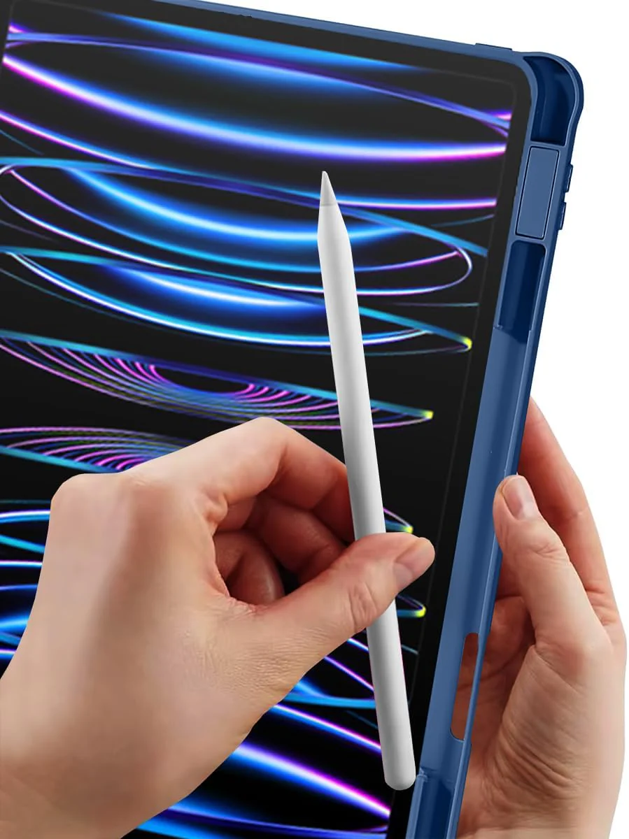 Soft TPU Tablet Case with Pencil Holder for iPad Pro 11 / 11" Navy Blue DEMO - Image 5