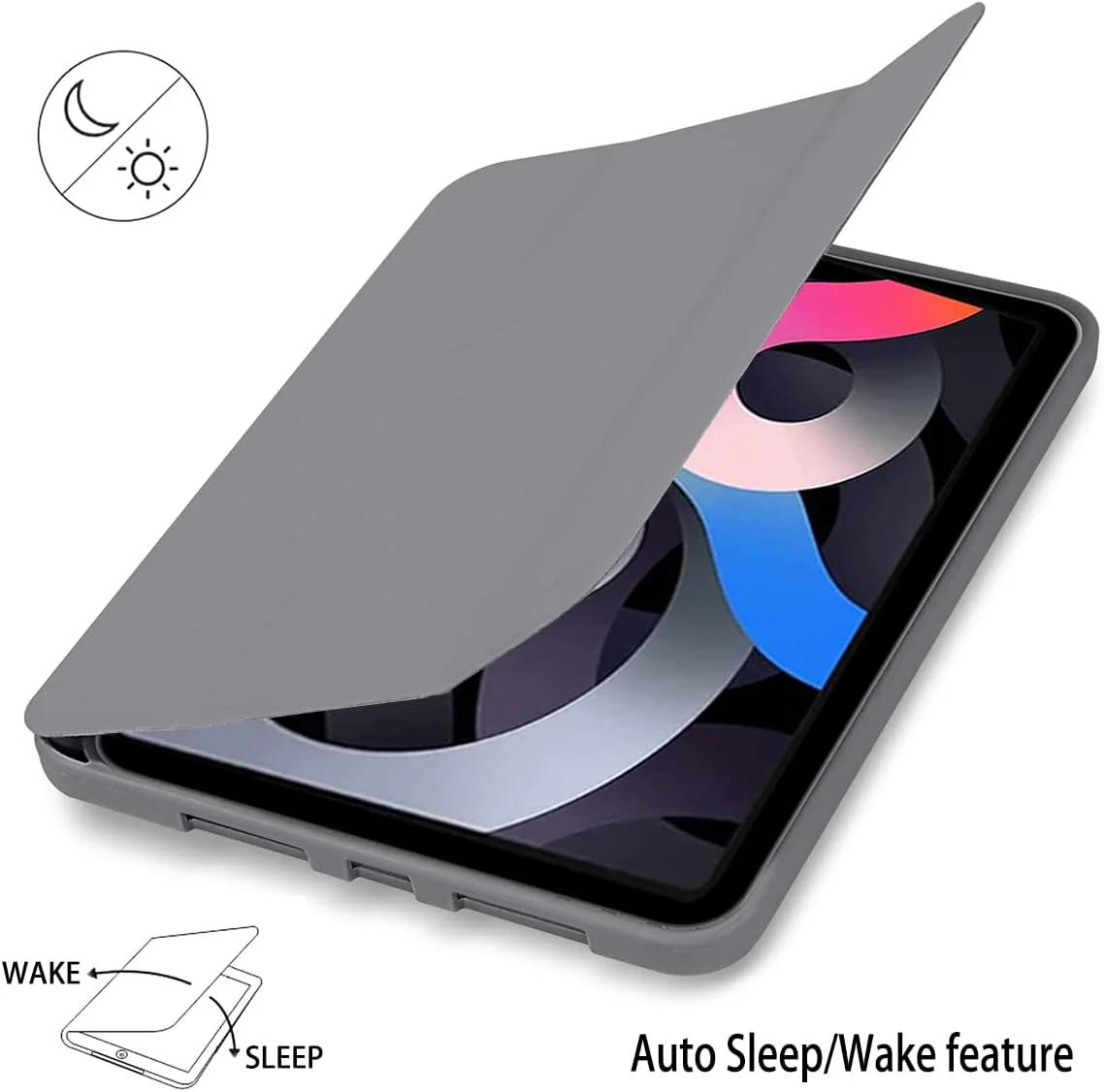 Soft TPU Slim Stand Magnetic Tablet Case for New iPad 10.9 (2022) in Grey DEMO - Image 5