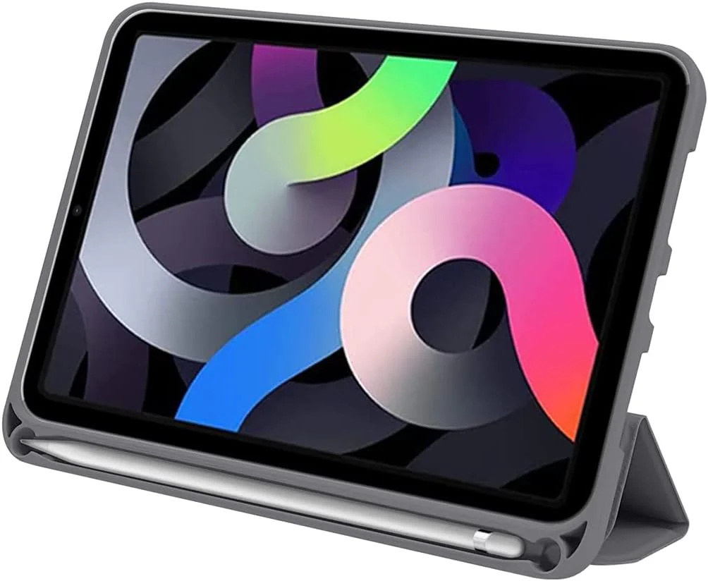 Soft TPU Slim Stand Magnetic Tablet Case for New iPad 10.9 (2022) in Grey DEMO - Image 6