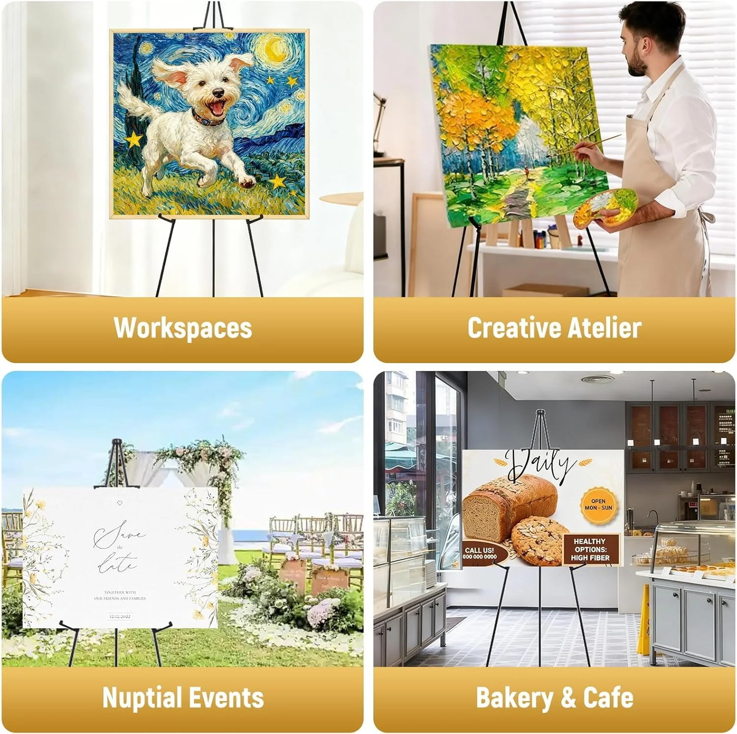 Adjustable Metal Easels Easel Stand 66" for Wedding Sign Poster Display NEW - Image 5