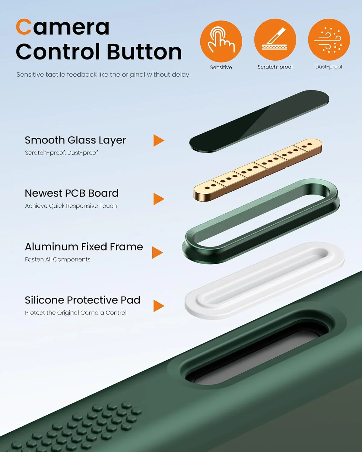 SIXBOX Magnetic Phone Case with Stand Camera Control Green for iPhone 17 Pro NEW - Image 5