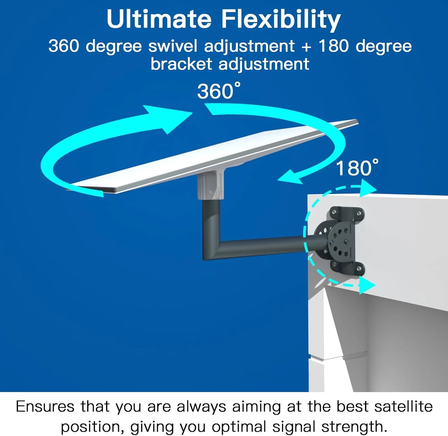 Foboull Metallic TV Wall & Ceiling Mount for Starlink GEN 3 Antenna Mast NEW - Image 5