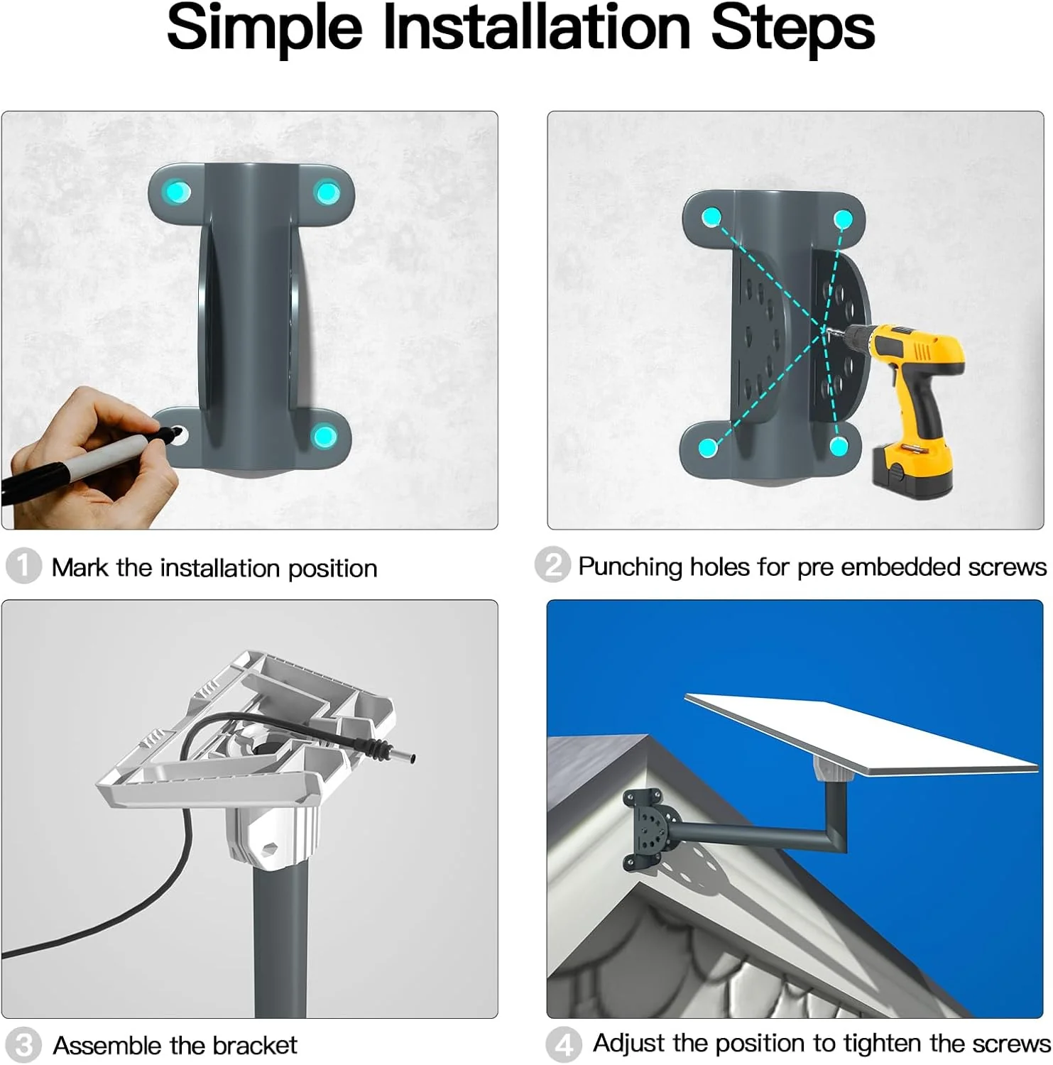 Foboull Metallic TV Wall & Ceiling Mount for Starlink GEN 3 Antenna Mast NEW - Image 7