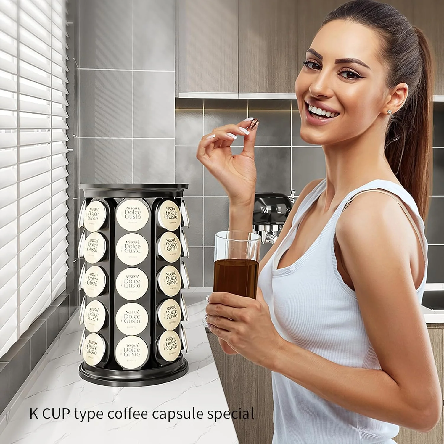 Coffee Pod Holder Stand and Storage Rack for Capsules White Kitchen NEW - Image 3