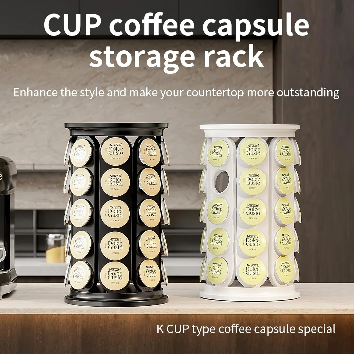 Coffee Pod Holder Stand and Storage Rack for Capsules White Kitchen NEW - Image 5