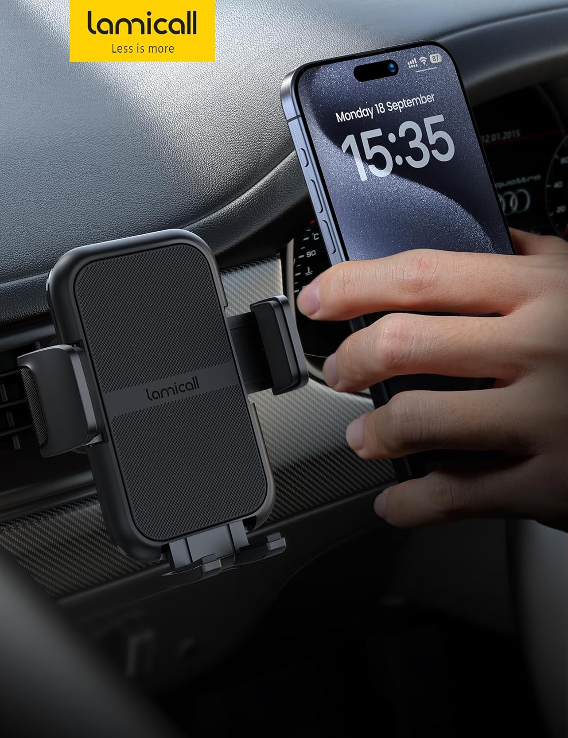 Lamicall Car Automobile Accessories Phone Holder Vent Mount Thick Case NEW - Image 7