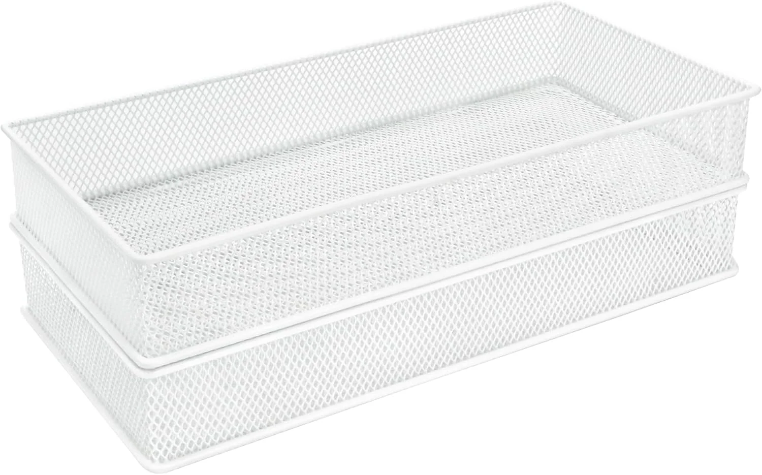 Annova Open Storage Bins Mesh Drawer Organizer Basket Light Purple Size NEW - Image 2