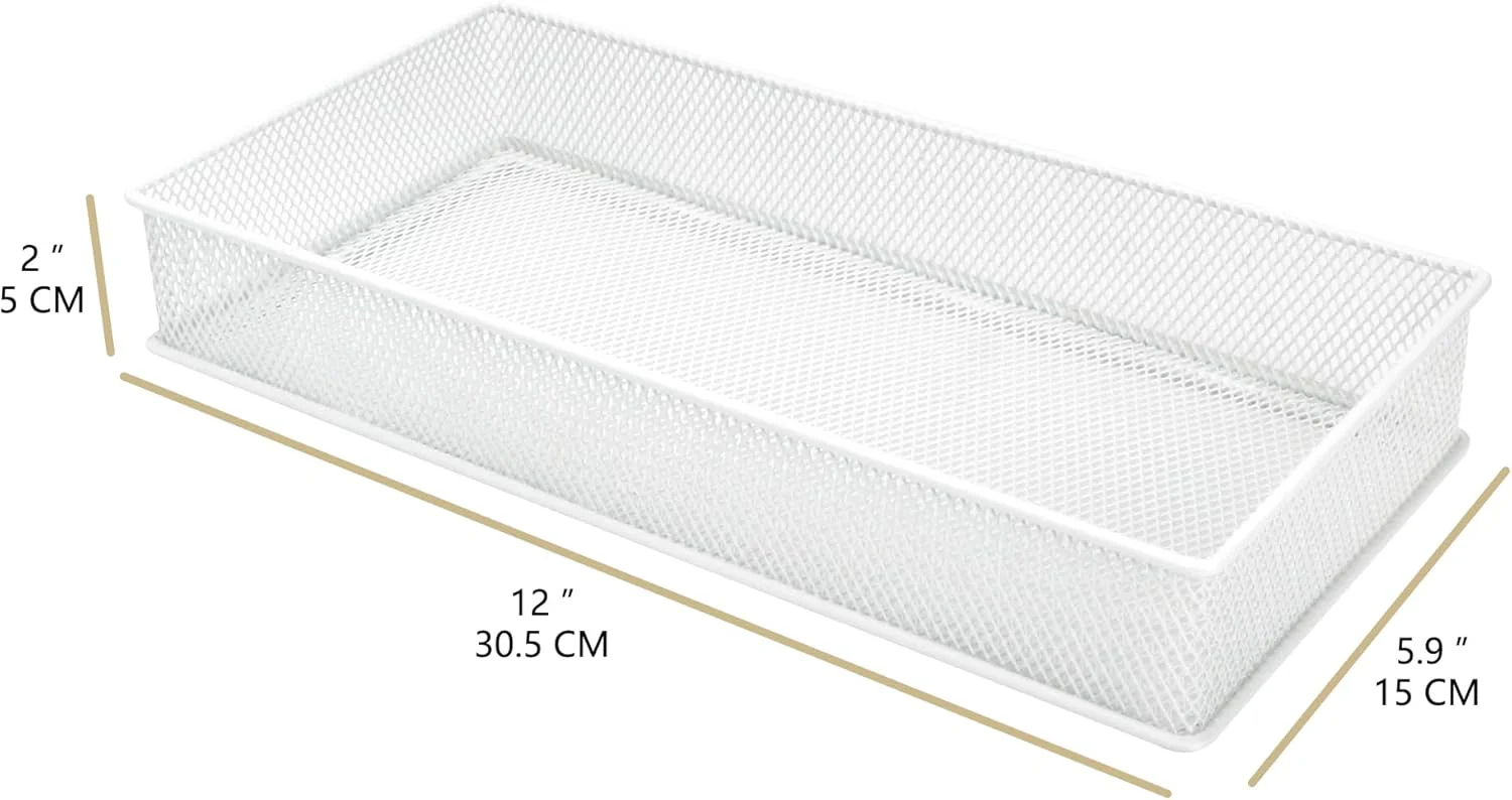 Annova Open Storage Bins Mesh Drawer Organizer Basket Light Purple Size NEW - Image 4