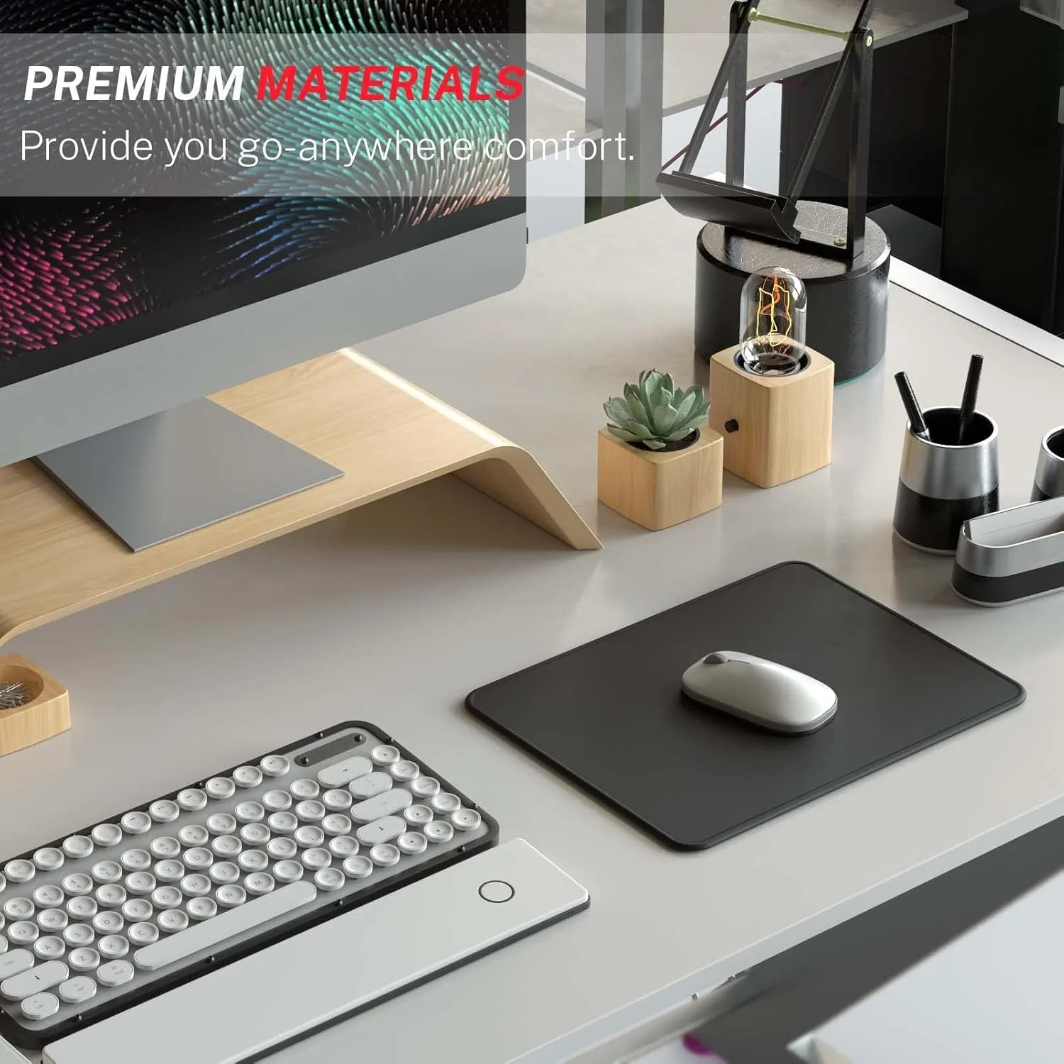 Comfortable Non-Slip Black Mouse Pad 21x26cm for Home Office Desk Accessory NEW - Image 6