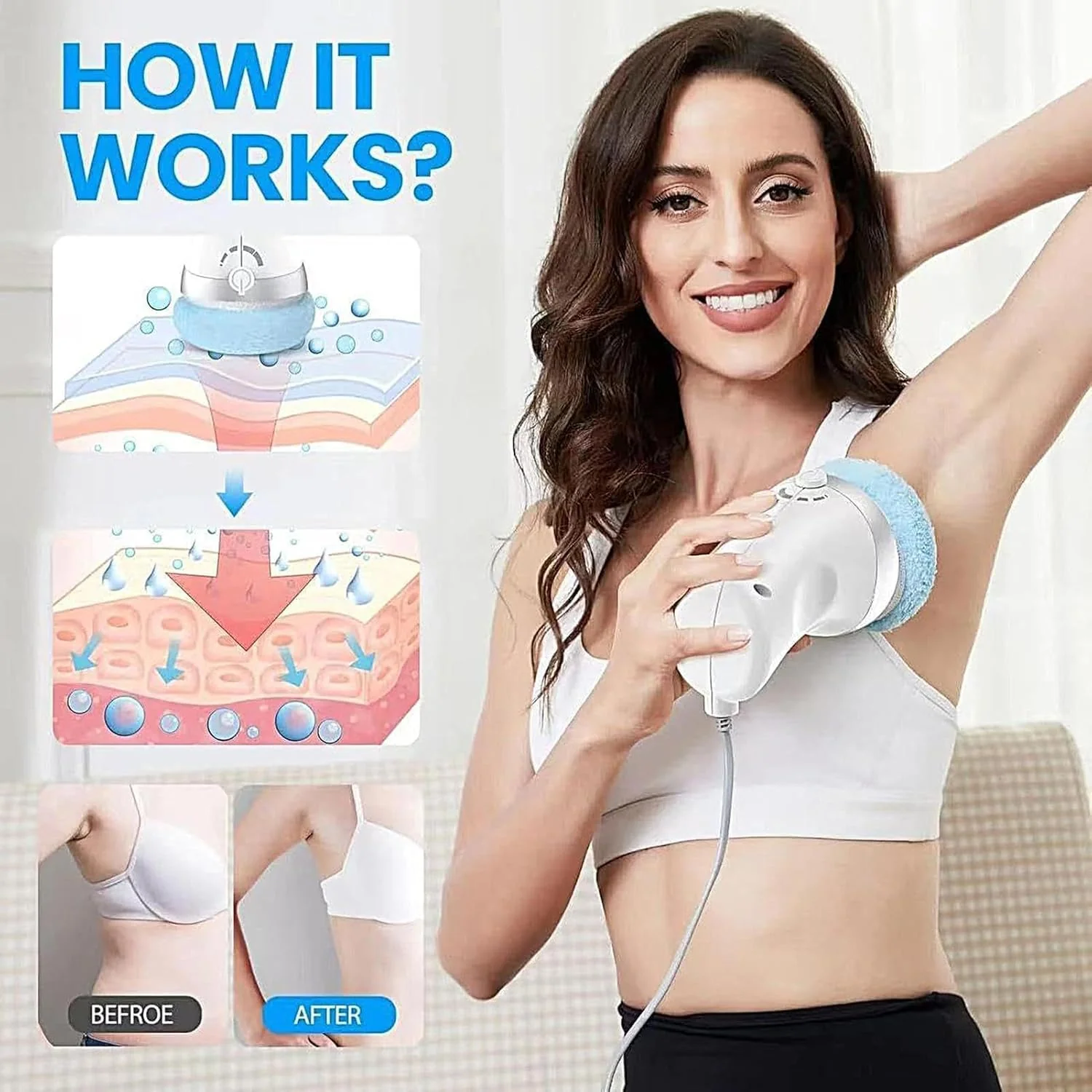 Cellulite Massage Device with Micro Vibration Technology for Smooth, NEW - Image 3