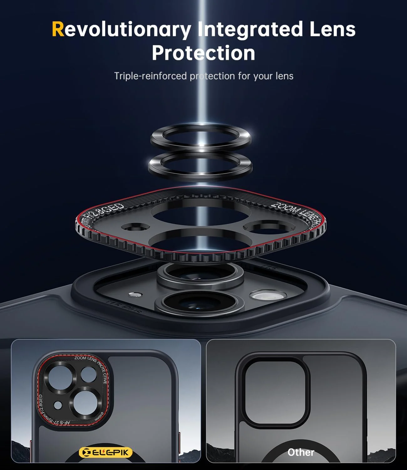 ELEPIK Elegant Shield Pro Series Protective Phone Case Black Titanium Size NEW - Image 2