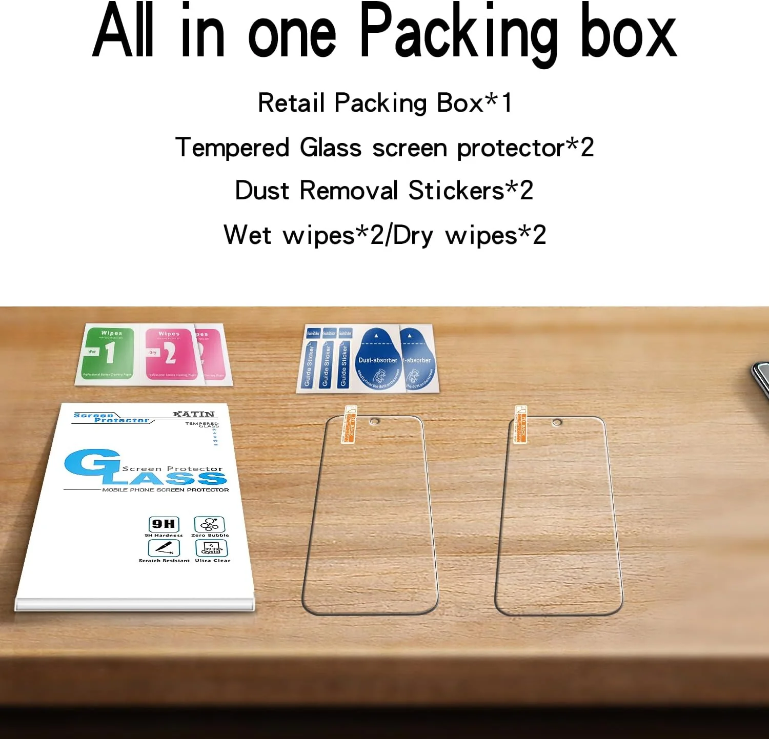 KATIN Clear Tempered Glass Screen Protector for Google Pixel 10 Pro Phone NEW - Image 7