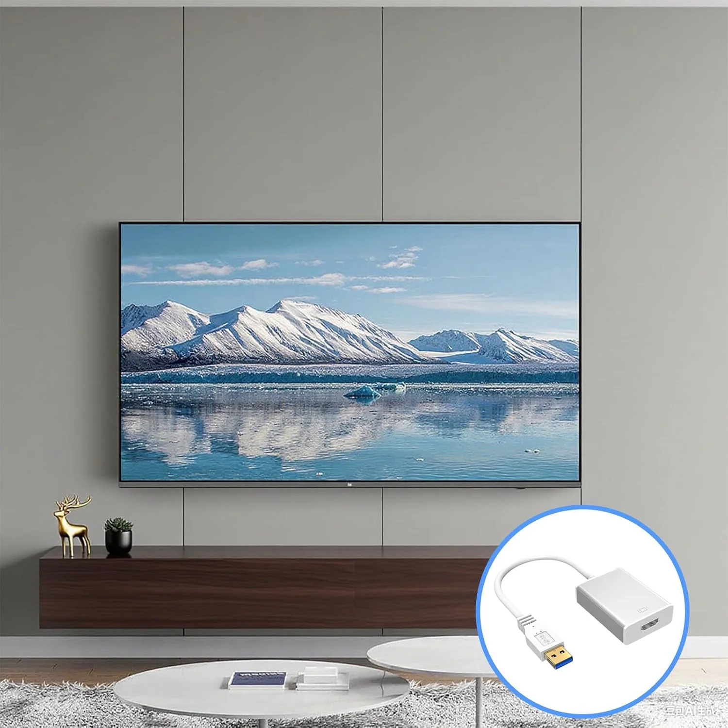 High-Quality 1080P HDMI to USB-C Video Converter Cable with Audio Graphics DEMO - Image 7