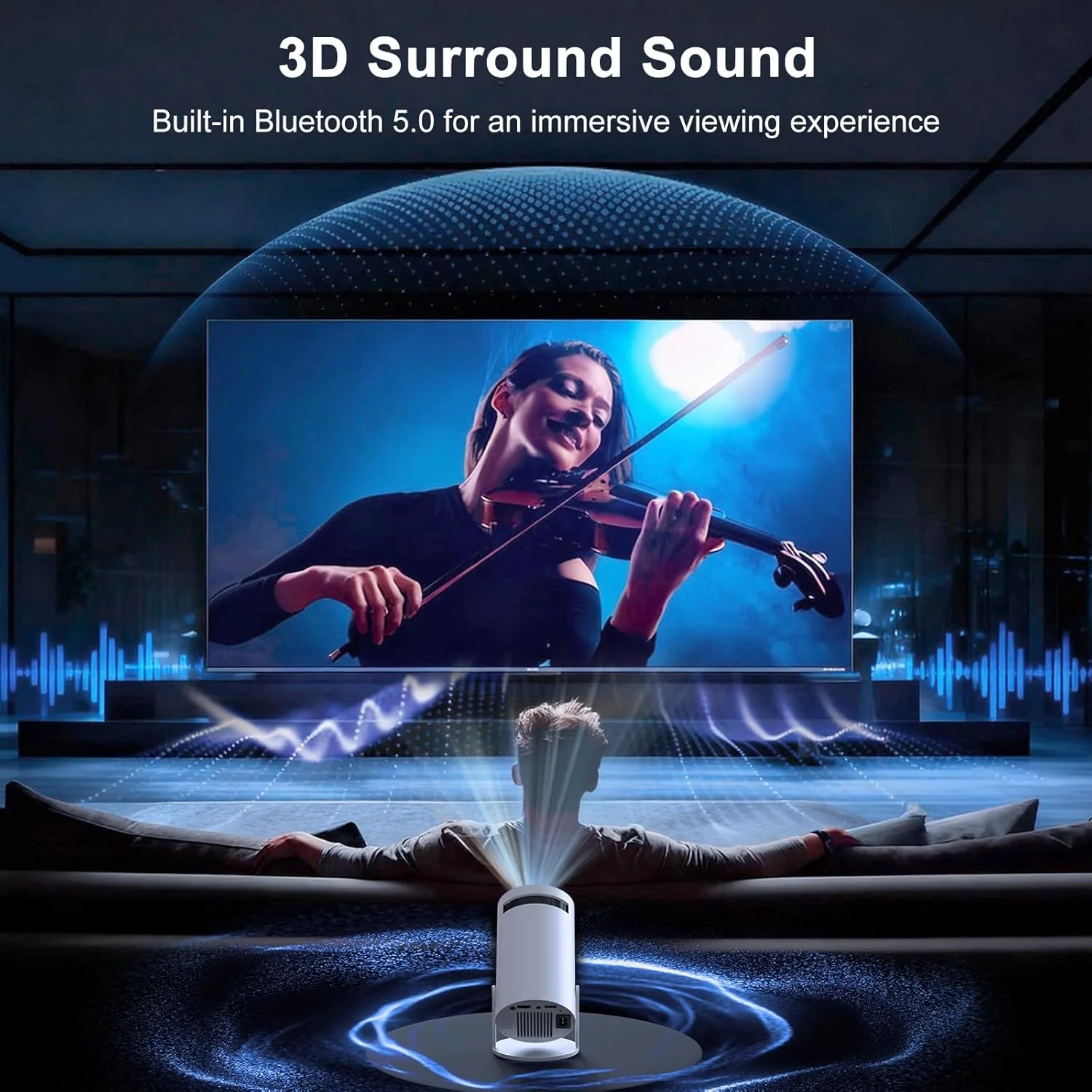 1080P Mini Projectors Projector with Auto Keystone Correction for Home Theater - Image 5