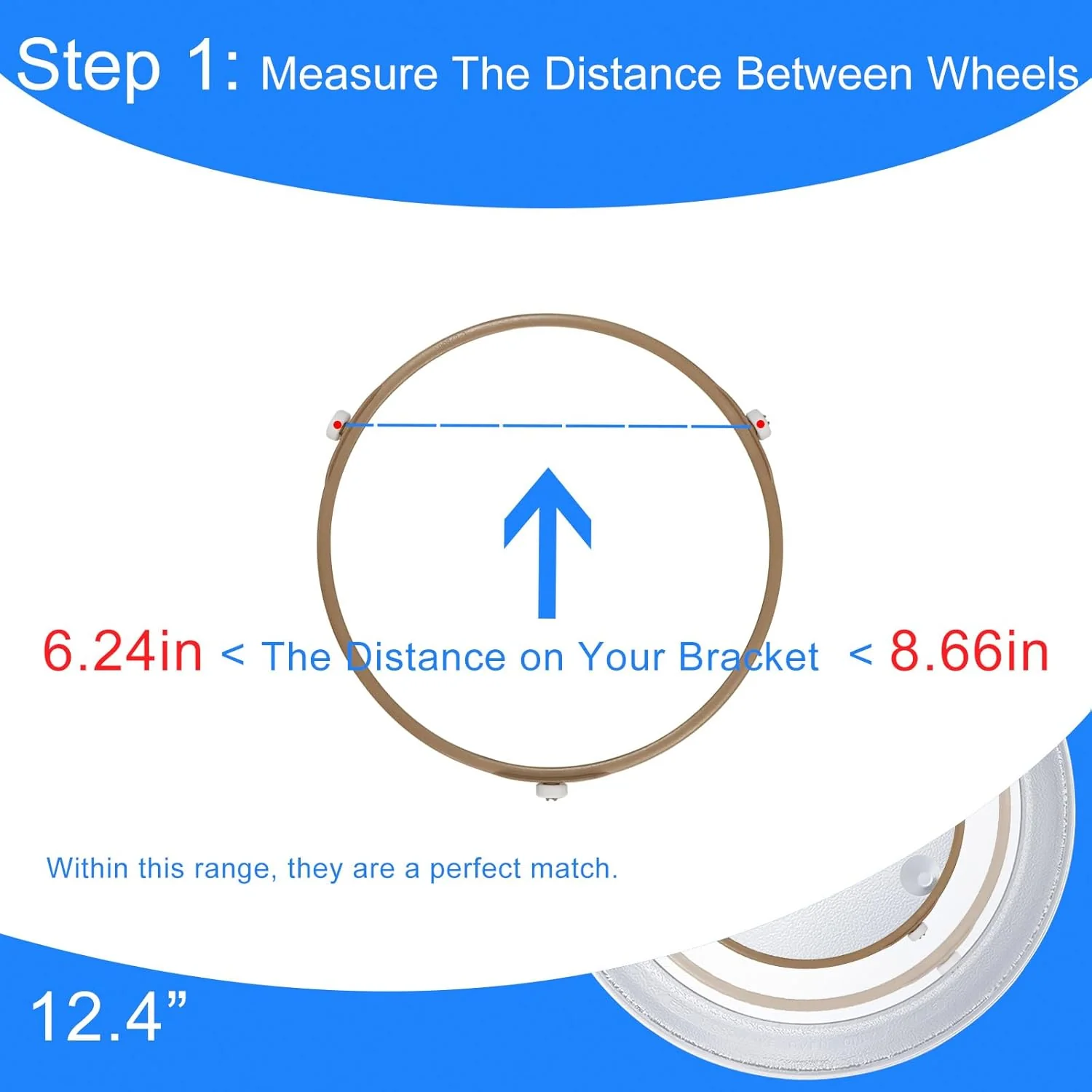 12.4 Inch Clear Microwave Turntable Replacement Glass Plate for Appliance NEW - Image 2