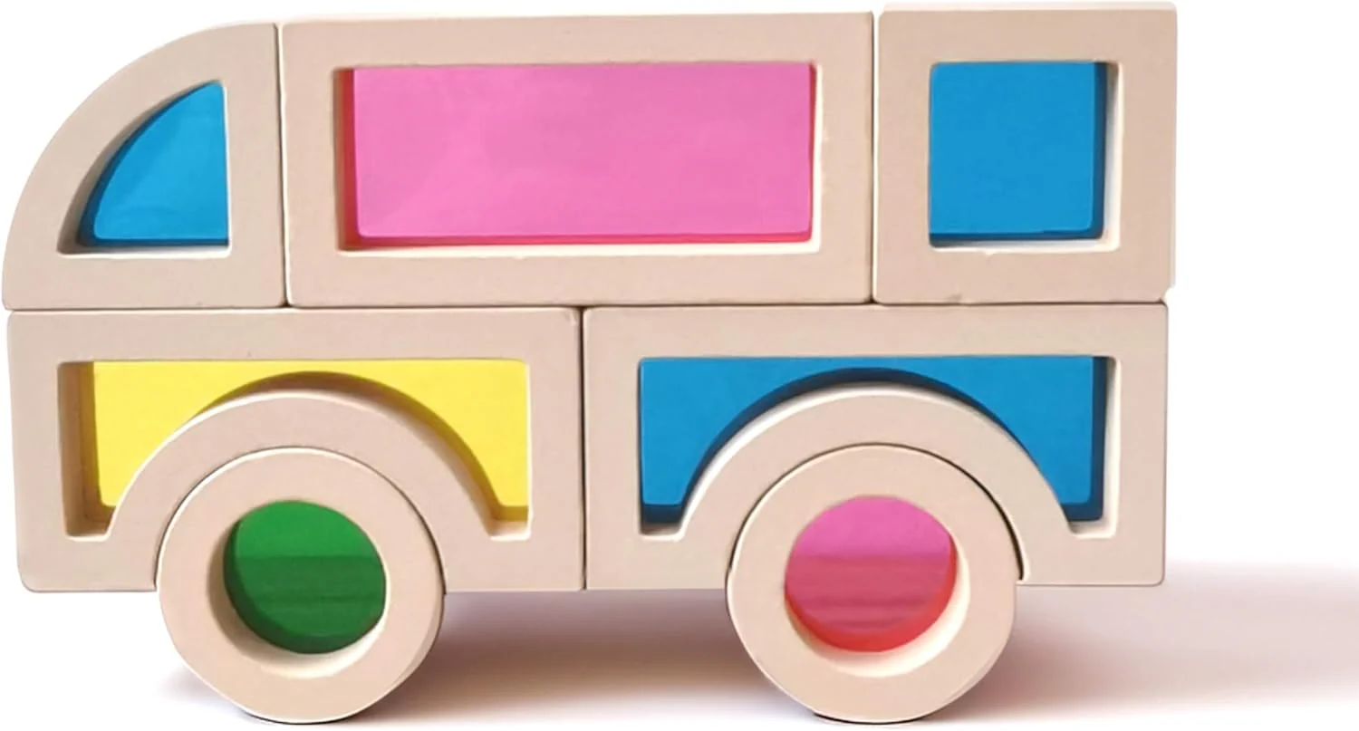 Acrylic Building Blocks Sorting & Stacking Toys Multi Color Size NEW - Image 4