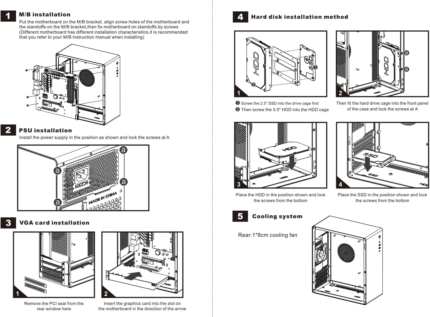 SOEYi Multifunctional PC Case Compact Micro ATX/ITX Computer Tower Black DEMO - Image 4