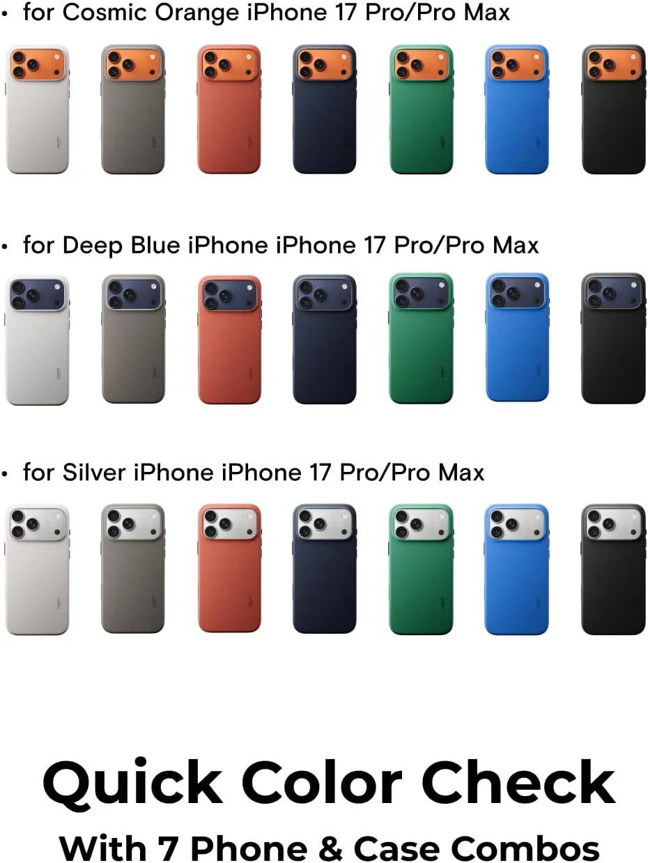 MOFT Jet Black Vegan Leather Phone Case for iPhone 17 Pro, Soft-Touch NEW - Image 9