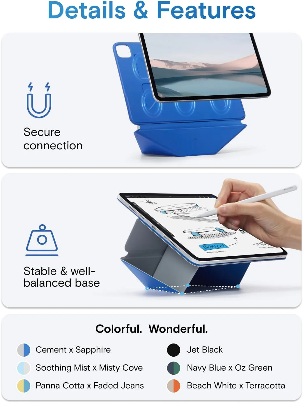 MOFT Slim Cases Magnetic Folio Case for iPad Pro 11-inch Beach White x DEMO - Image 9