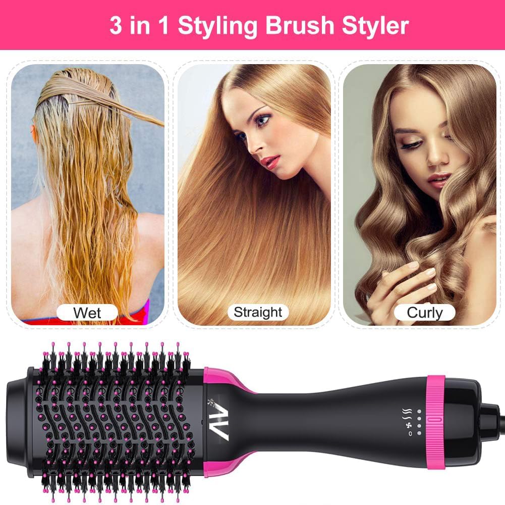 Rose Black One-Step Hair Dryer and Volumizer Ceramic Styling Tool NEW - Image 2