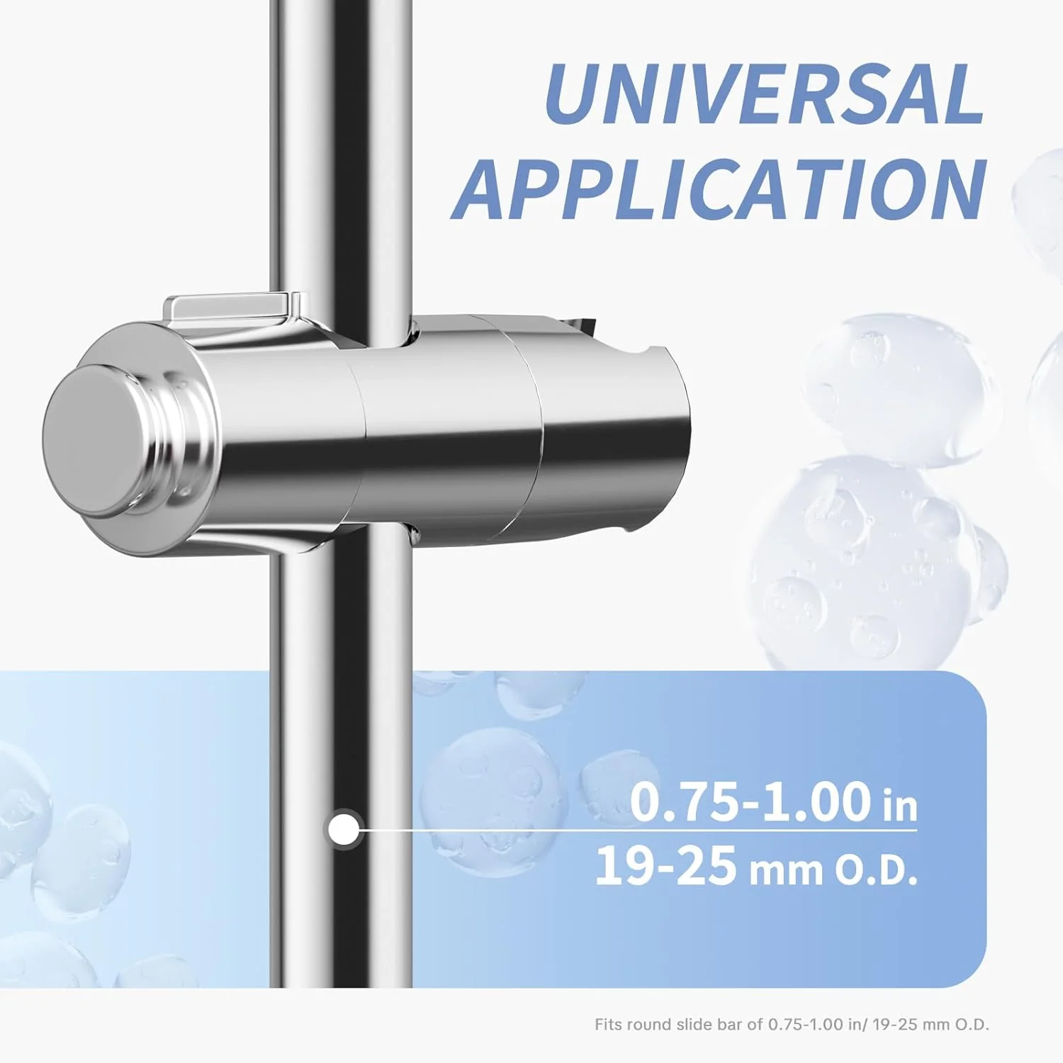 OFFO Chrome Adjustable Shower Head Holder for Sliding Bar Bathroom Accessory NEW - Image 3