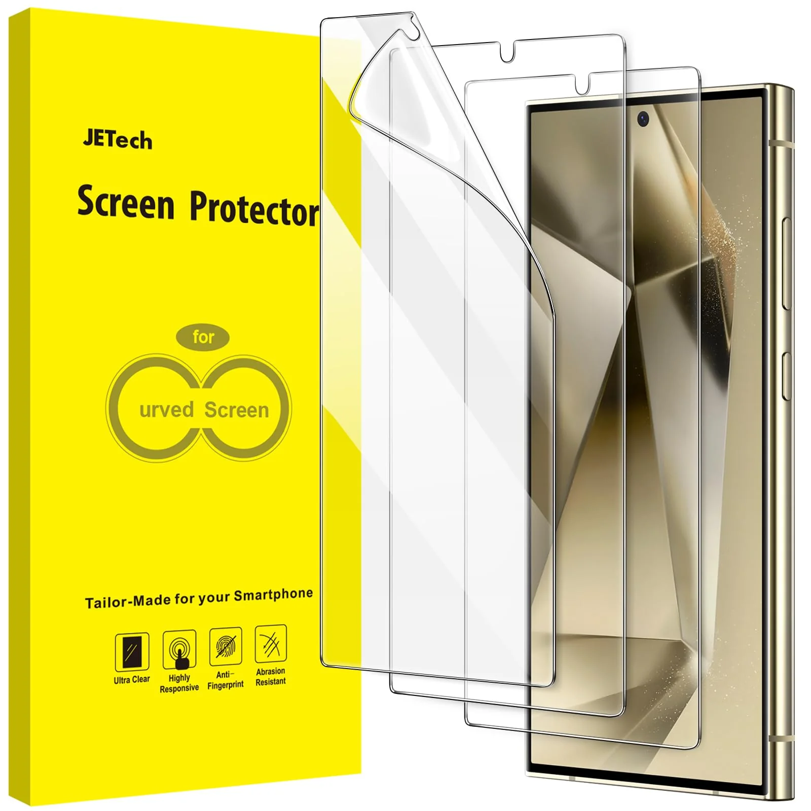 JETech Flexible TPU Screen Protector for Samsung Galaxy S24 Ultra, NEW
