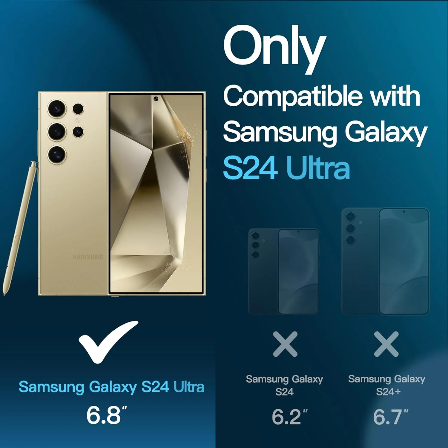 JETech Flexible TPU Screen Protector for Samsung Galaxy S24 Ultra, NEW - Image 3