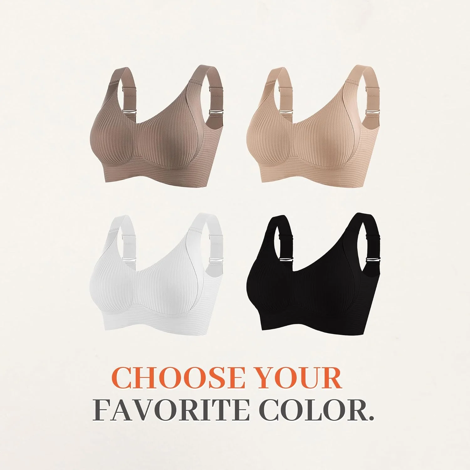 Fittingirls Wireless Everyday Bras Full Coverage Seamless Comfort Support NEW - Image 10