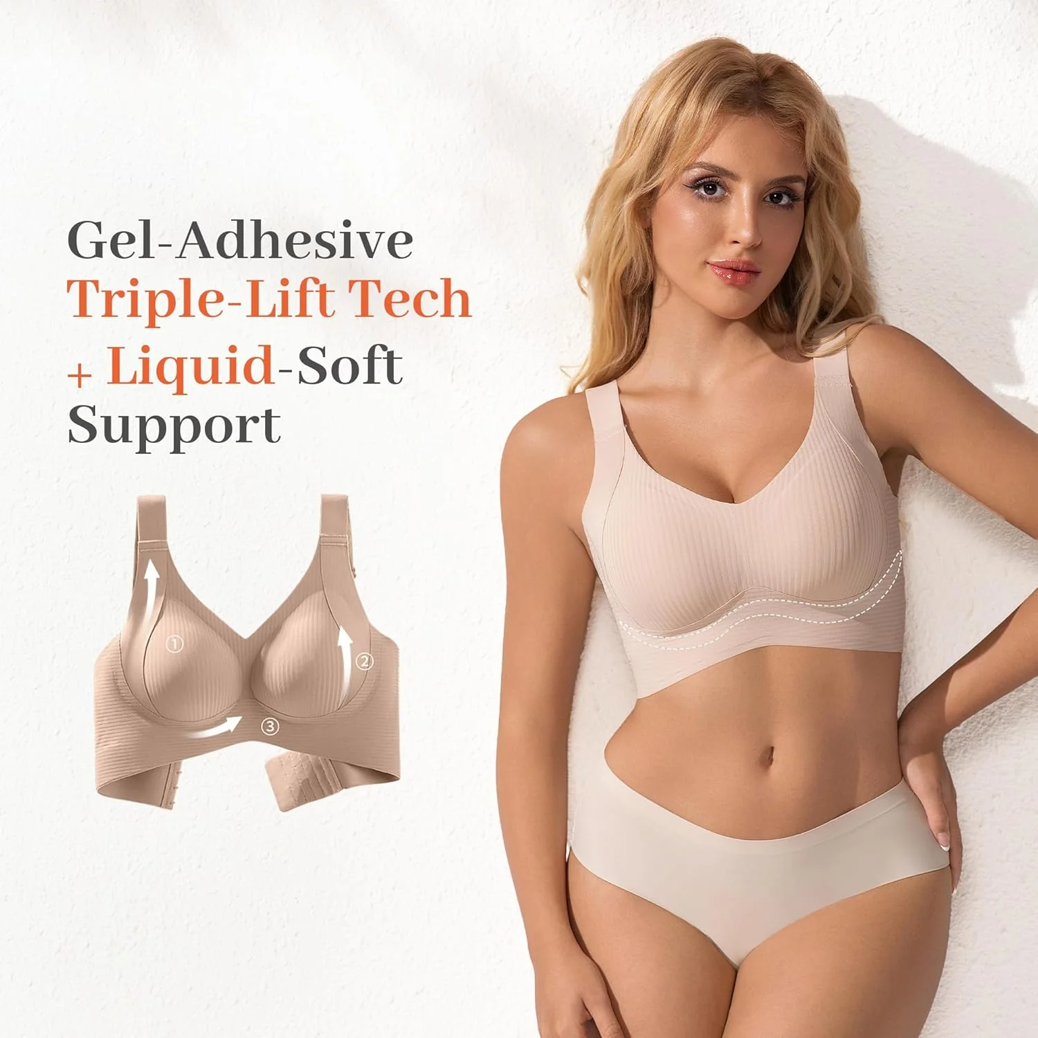 Fittingirls Wireless Everyday Bras Full Coverage Seamless Comfort Support NEW - Image 5