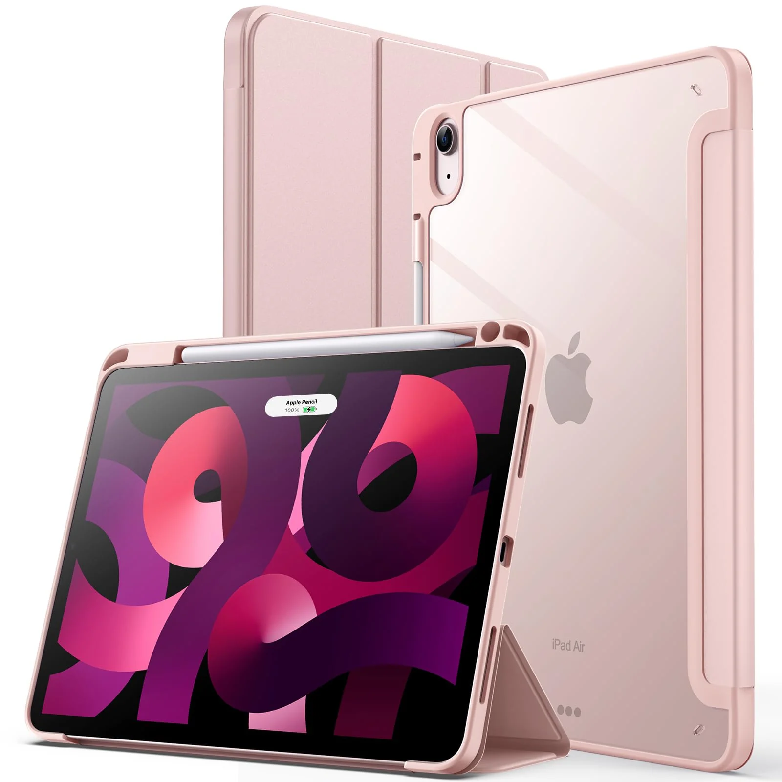 JETech Rose Gold Protective Tablet Case for iPad Air 11-Inch M3/M2/Air 5/4 NEW