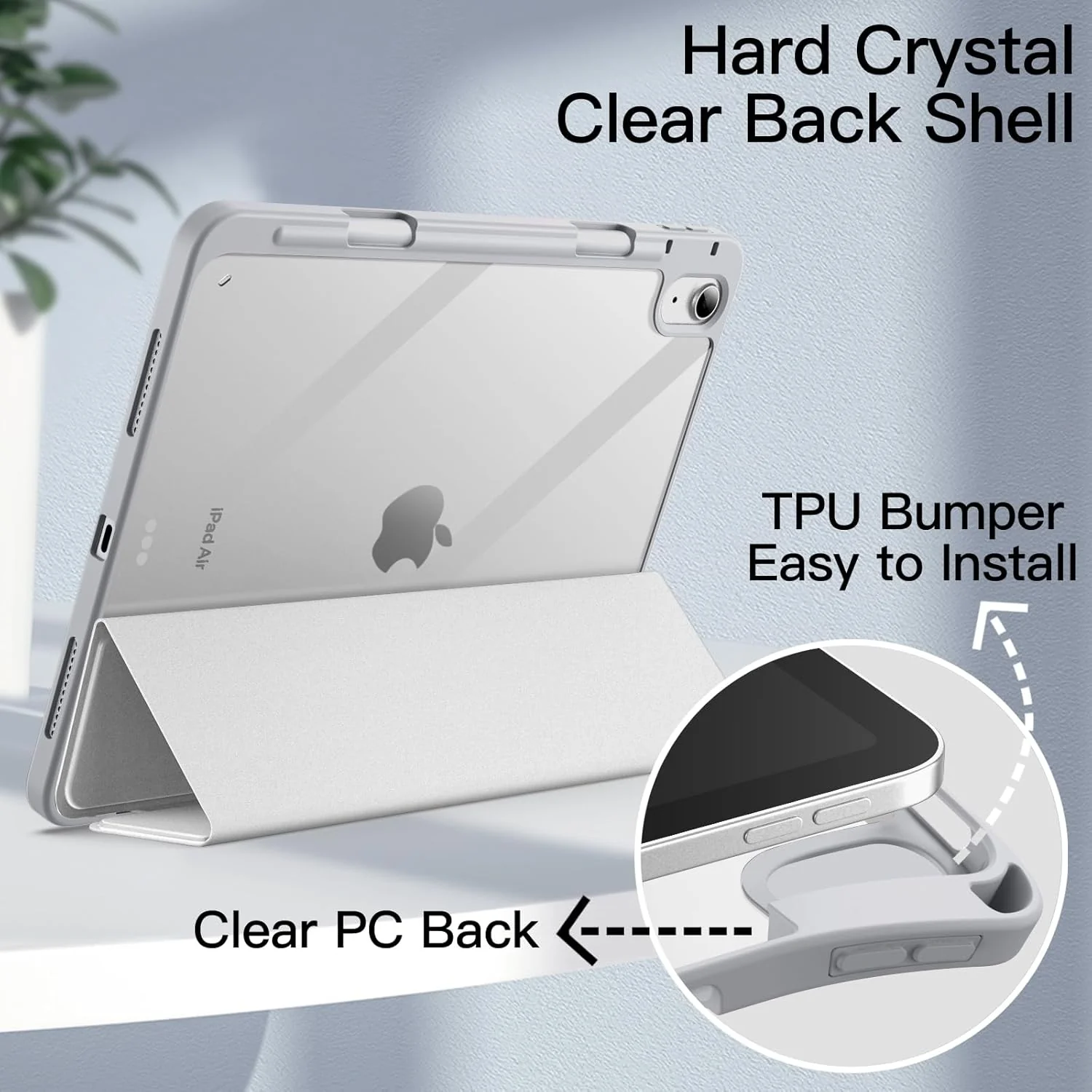 JETech Silver Tablet Case for 11-Inch iPad Air M3, M2, 5, 4 Size iPad Air DEMO - Image 3