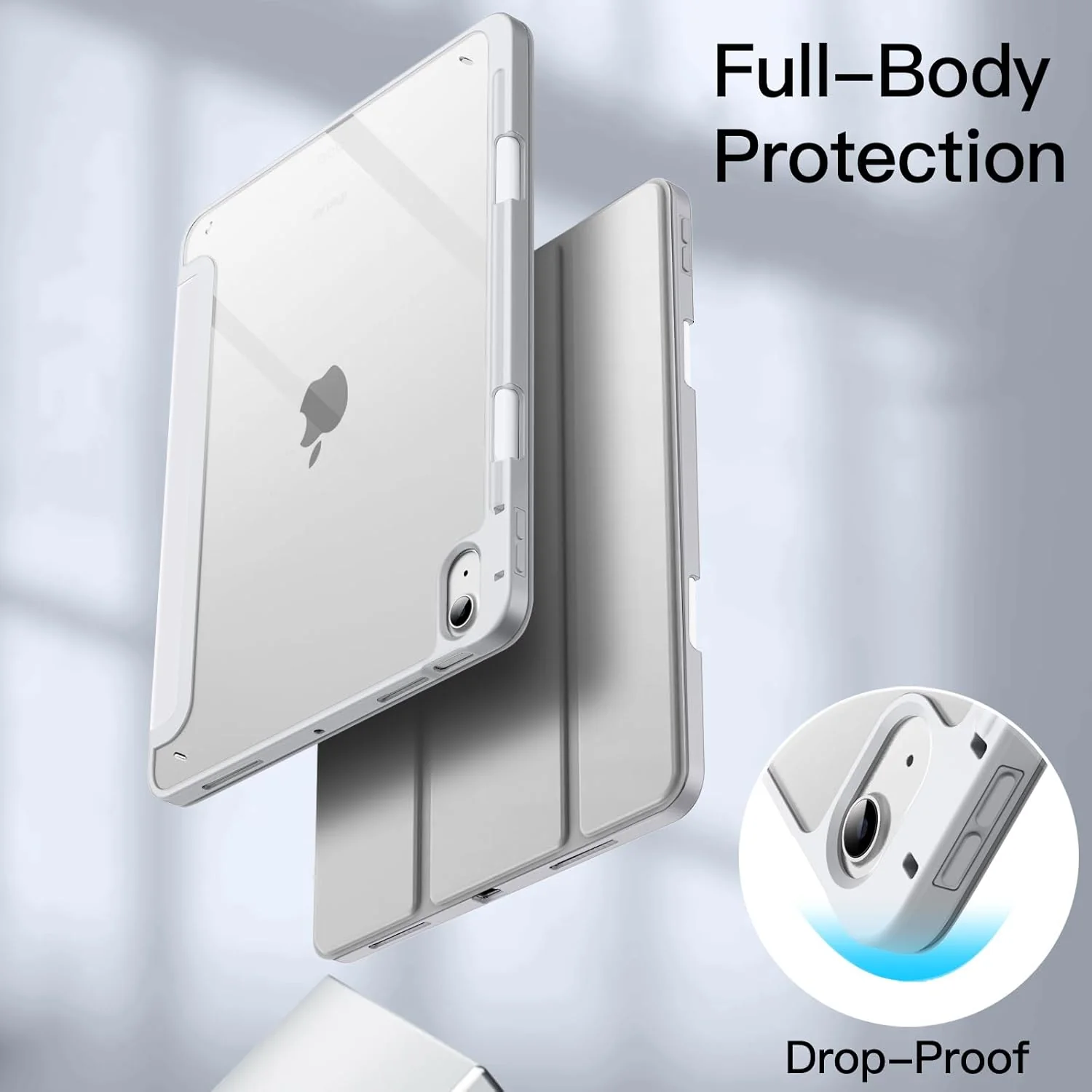 JETech Silver Tablet Case for 11-Inch iPad Air M3, M2, 5, 4 Size iPad Air DEMO - Image 4