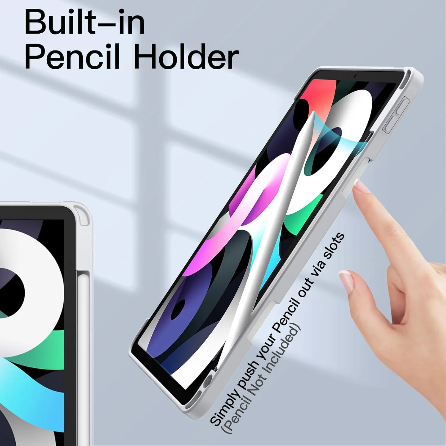 JETech Silver Tablet Case for 11-Inch iPad Air M3, M2, 5, 4 Size iPad Air DEMO - Image 5