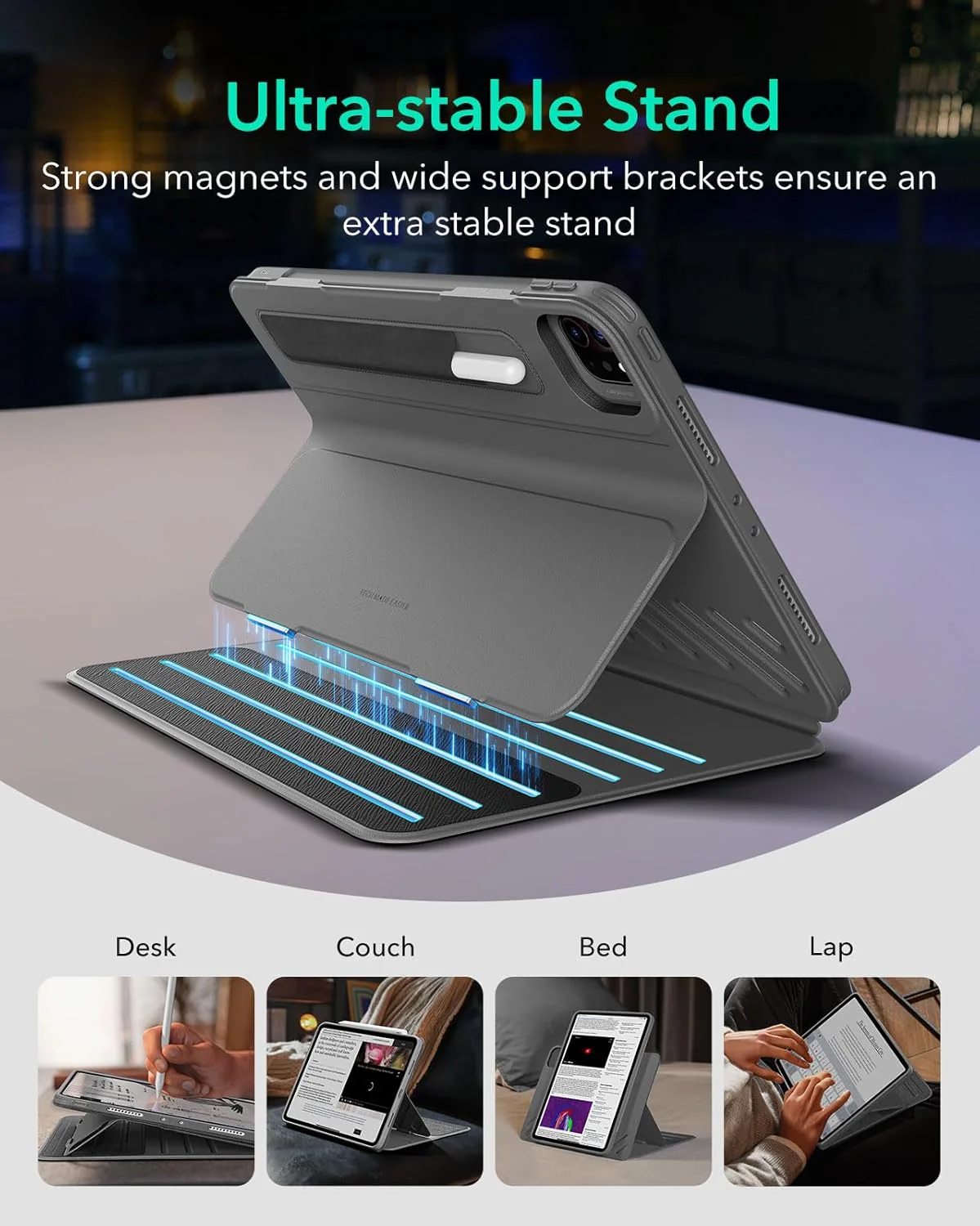 ESR Grey Protective Tablet Case for Apple iPad Pro 11 Inch Cover Size iPad NEW - Image 4