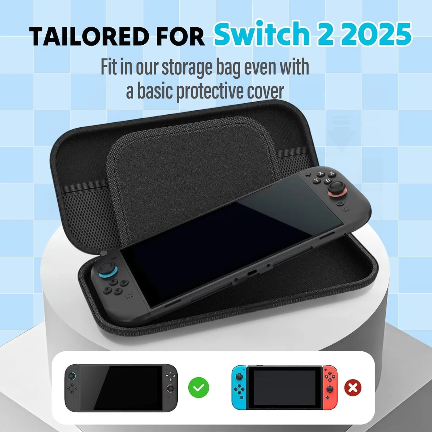 Nintendo Switch 2 Hard Shell Protective Travel Carry Case Storage Black NEW - Image 4