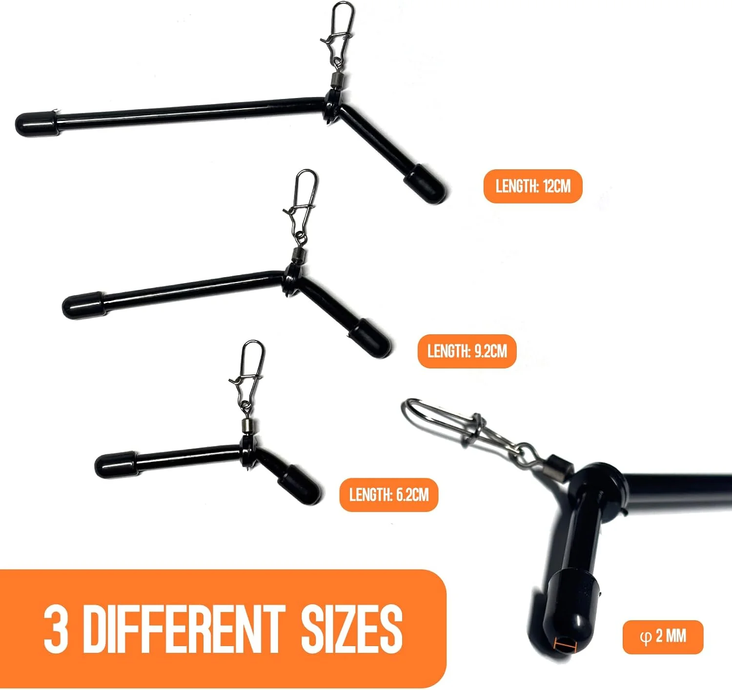 croch Plastic Terminal Tackle Fishing Anti-Tangle Feeder Boom with Snaps NEW - Image 2