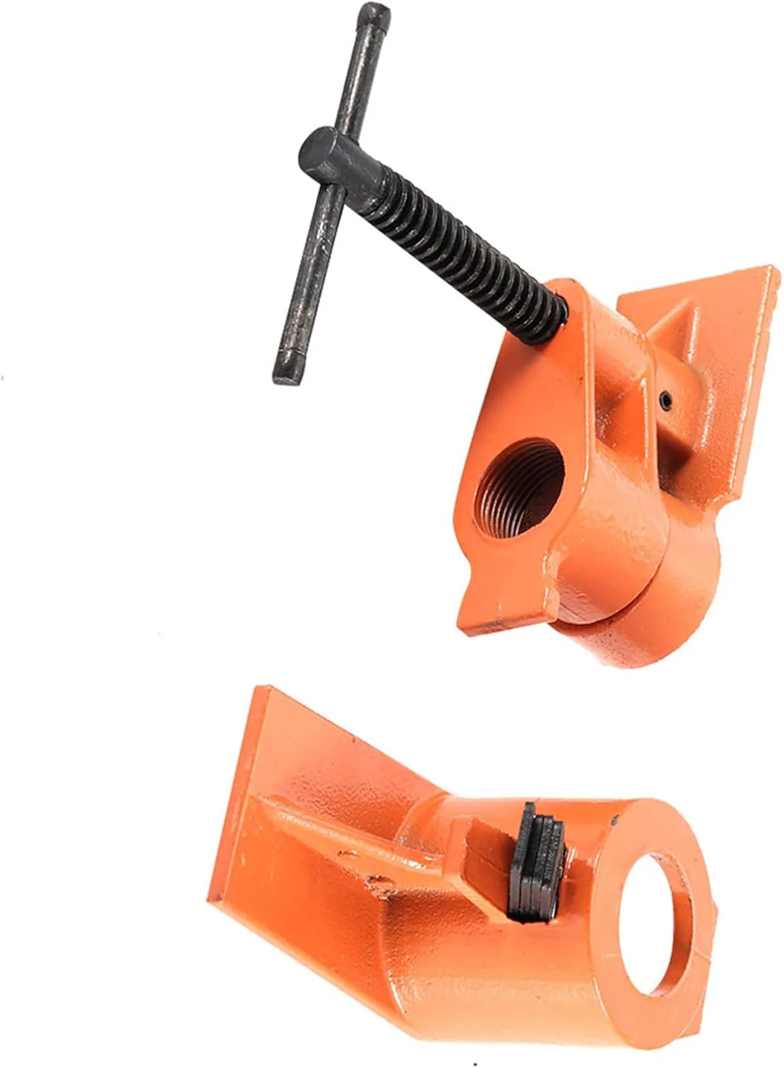 Heavy Duty 1 Inch Woodworking Pipe Clamp Workholding Device Orange & Black NEW - Image 4