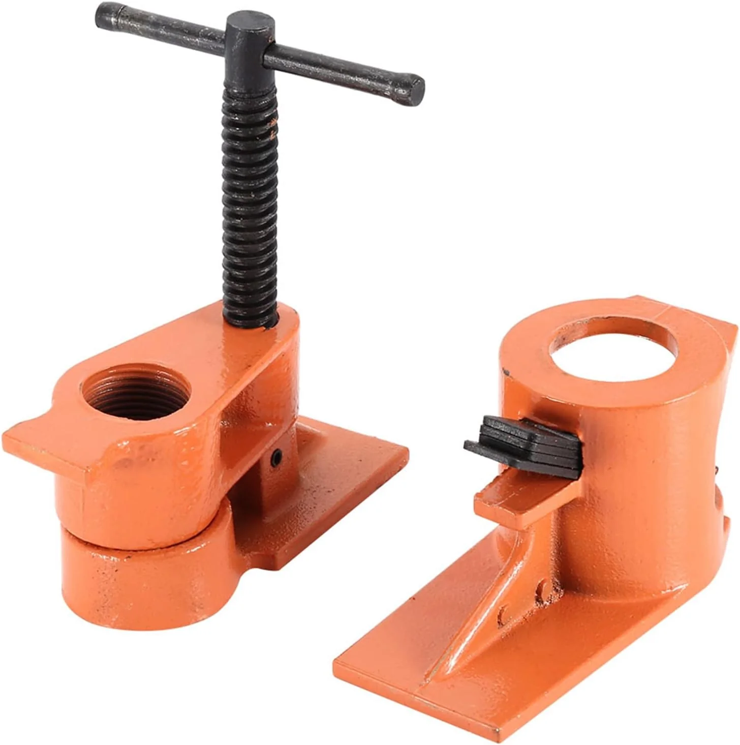 Heavy Duty 1 Inch Woodworking Pipe Clamp Workholding Device Orange & Black NEW - Image 5