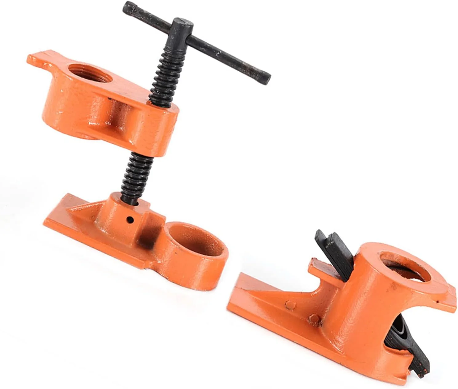 Heavy Duty 1 Inch Woodworking Pipe Clamp Workholding Device Orange & Black NEW - Image 6