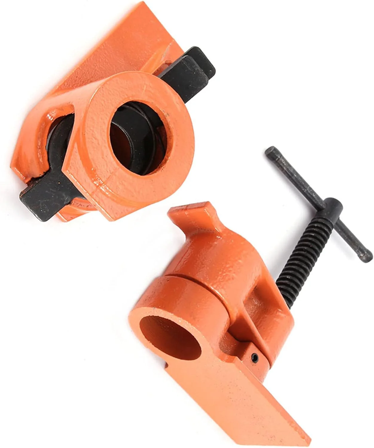 Heavy Duty 1 Inch Woodworking Pipe Clamp Workholding Device Orange & Black NEW - Image 8