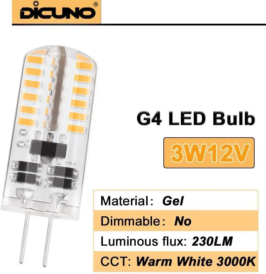 DiCUNO 3W LED Bulbs LED Bulb, 230 Lumen, Warm White 3000K, E26 Base, DEMO - Image 5