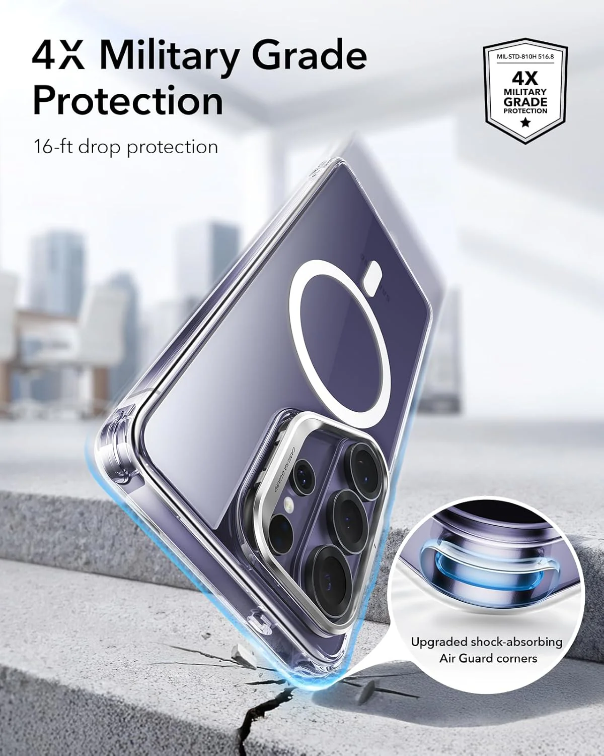 ESR Clear MagSafe Protective Phone Case with Stash Stand for iPhone NEW - Image 3