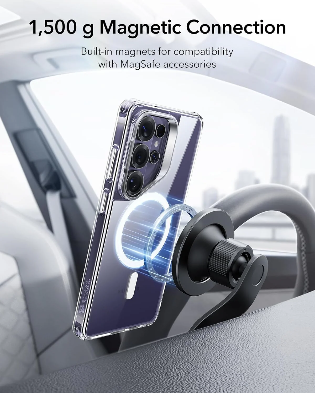 ESR Clear MagSafe Protective Phone Case with Stash Stand for iPhone NEW - Image 6