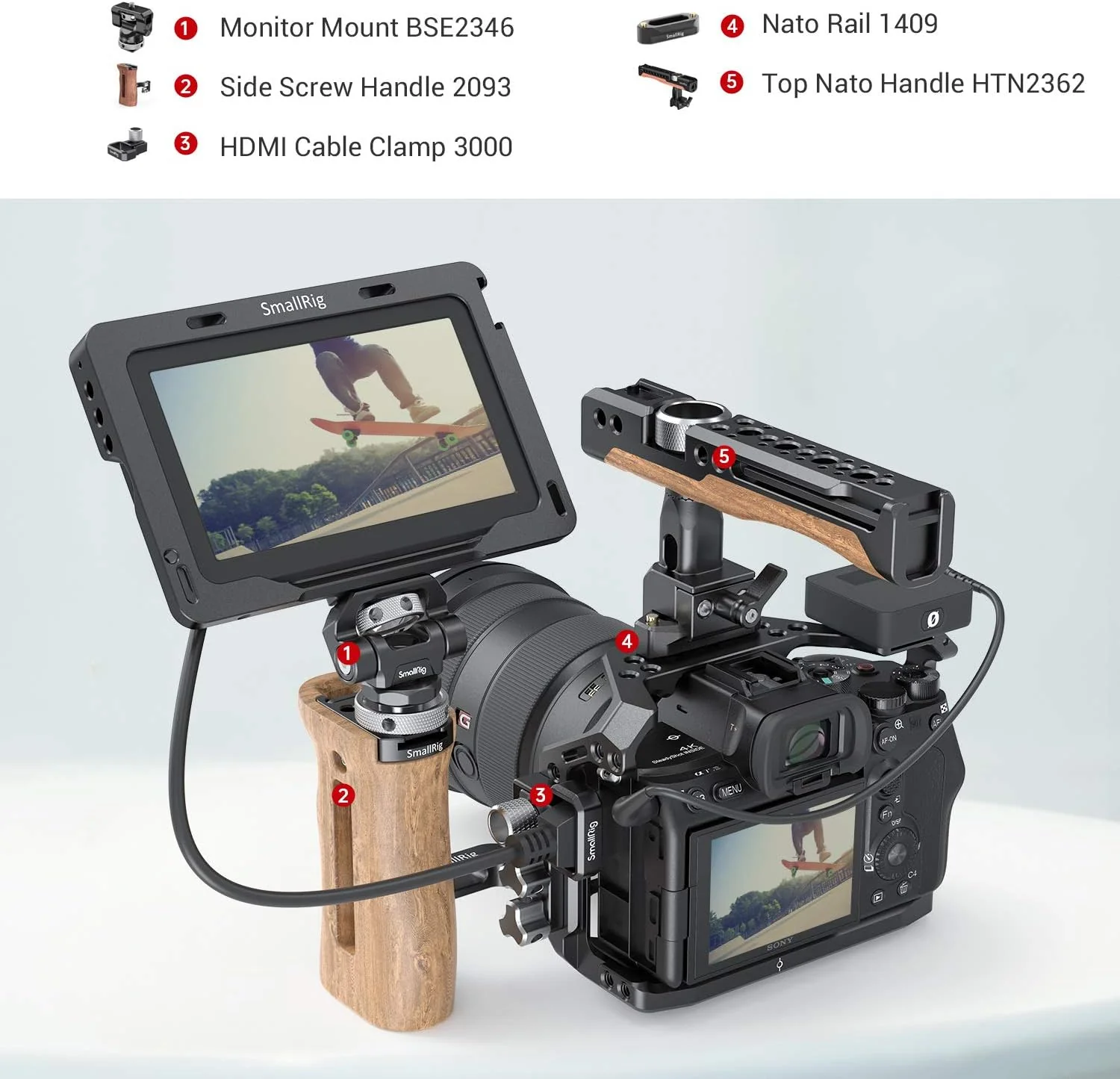 SMALLRIG Black Camera Cage Stabilizer for Sony Alpha 7S III DSLR - NEW - Image 7