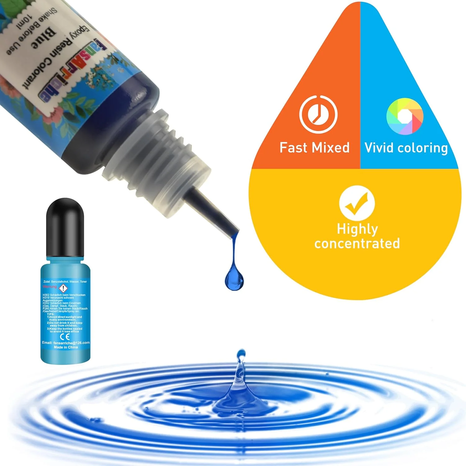 FansArriche Epoxy Resin Pigment Liquid Transparent Colouring Supplies 16 NEW - Image 5