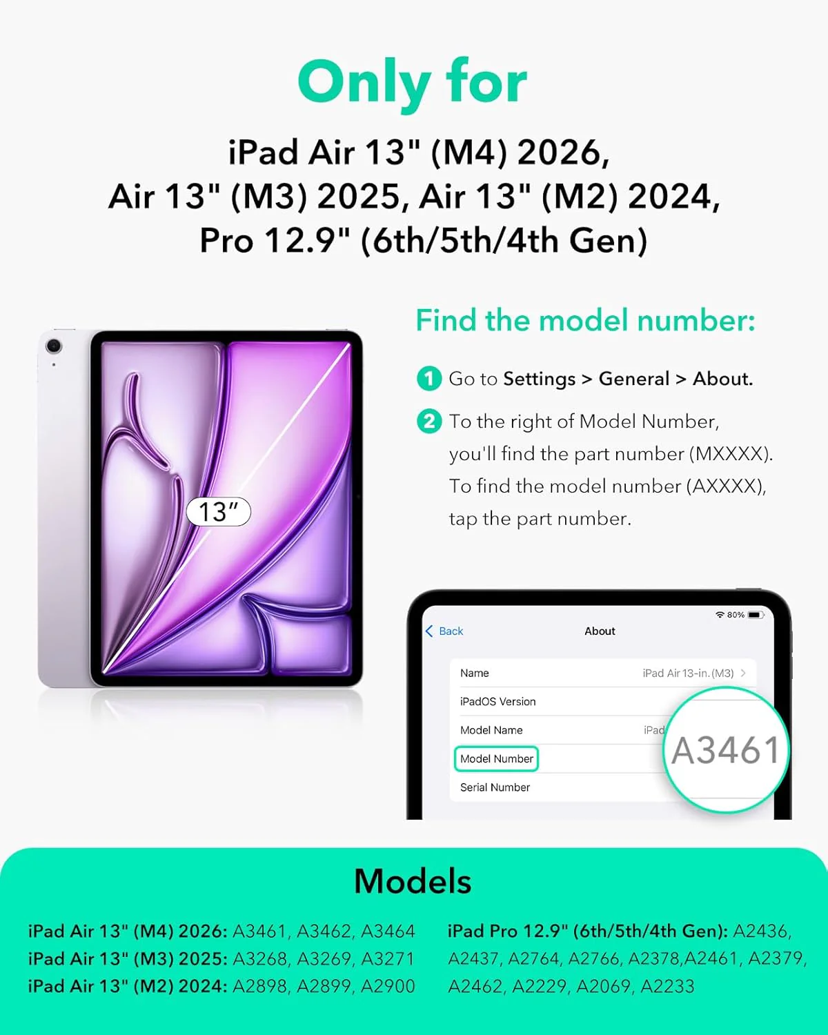 ESR Pink Protective Tablet Case for Apple iPad Air 13" & Pro 12.9 Size iPad NEW - Image 2